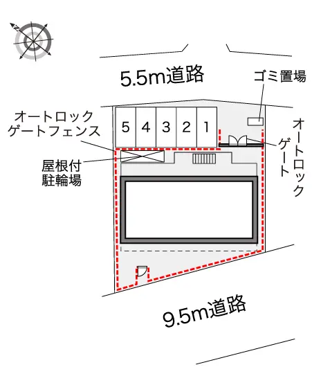 ★手数料０円★川崎市高津区北見方３丁目 月極駐車場